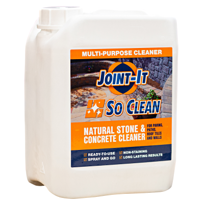 Joint It So Clean 5 Litre Natural Stone Cleaner Masonry Patio Paving SOCL5