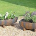 Kingfisher Wood Effect Plant Half Barrel Plastic Planter Trough 22 inch PPOT01