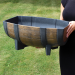 Kingfisher Wood Effect Plant Half Barrel Plastic Planter Trough 22 inch PPOT01