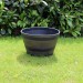 Kingfisher Wooden Effect Plant Barrel Plastic Planter Small 13 inch PPOT06