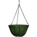 Kingfisher Flower Hanging Basket Green Jute Liner Round 14 inch HBL14