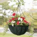 Kingfisher Flower Hanging Basket Green Jute Liner Round 14 inch HBL14