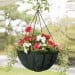 Kingfisher Flower Hanging Basket Green Jute Liner Round 12 inch HBL12