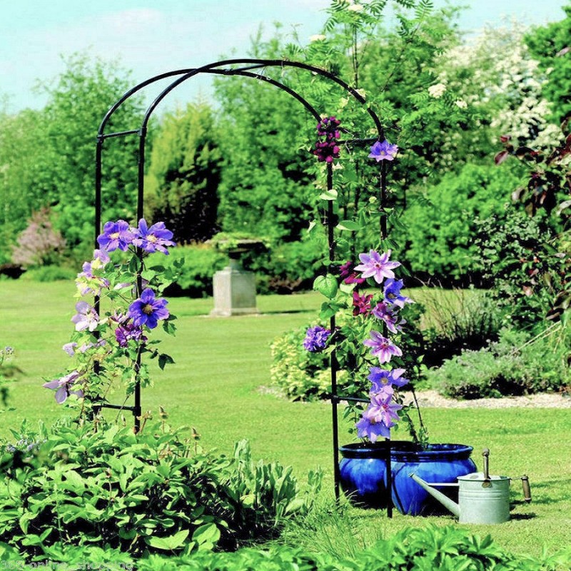 Kingfisher Self Assembly Garden Arch For Climbing Plants and Roses 2.4m NEW 