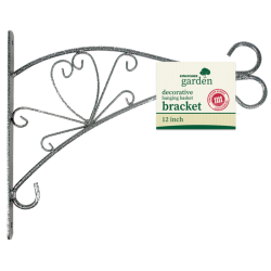 Kingfisher Hammer Decorative Finish Hanging Flower Basket Bracket HBB12DB 12"