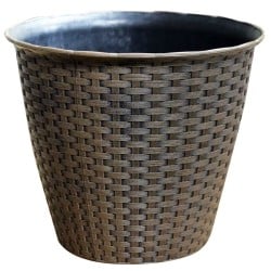 Kingfisher Rattan House Garden Flower Plant Pot 9.5 inch PPOT04