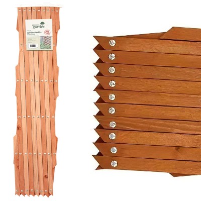 Kingfisher Garden Plant Riveted Wood Trellis Tanned Brown 6ft x 2ft TR2HDT