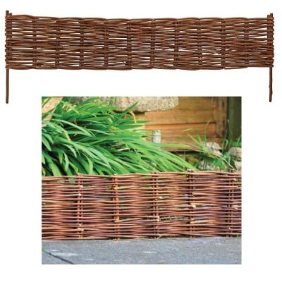 Kingfisher 200mm Tall Willow Garden Lawn Plant Border Edging 1m Panel LER