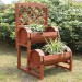 Kingfisher Wooden Decorative Twin Barrel Plant Flower Planter Trellis PLANTER6