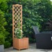 Kingfisher Square Garden Wood Planter Wooden Trellis Backed 1.6m Tall PLANTER1