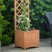 Kingfisher Square Garden Wood Planter Wooden Trellis Backed 1.6m Tall PLANTER1