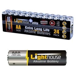 Lighthouse AA Batteries Pack of 24 XMS24BATAA24