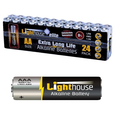 Lighthouse AA Batteries Pack of 24 XMS24BATAA24
