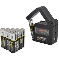 Lighthouse Battery Tester and AAA Batteries Pack 16 BATAAAPK 