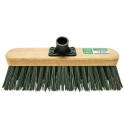 Marksman Stiff PVC Green Garden Varnished Broom Head 12 inch 24009C