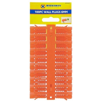 Marksman Red Wall Plugs 6mm x 28mm 100pc 68560C