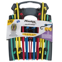 Master Lock Mixed Size Bungee Cords 10pc 3043EURDAT XMS21BUNGEE