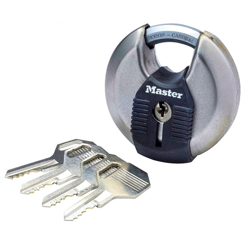 2 x MasterLock MLKM40 Excell Discus 70mm Stainless Steel Padlock 