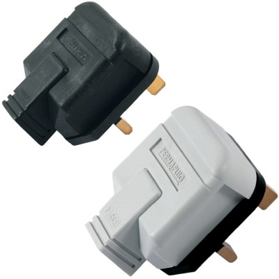 Masterplug 13 Amp 240v Electric Rubber Plug Black or White