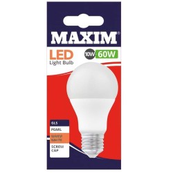 Maxim LED Screw Low Energy Light Bulb 10w = 60w Pearl Warm White