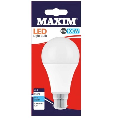 Maxim LED Bayonet Low Energy Light Bulb 16w = 100w GLS Daylight
