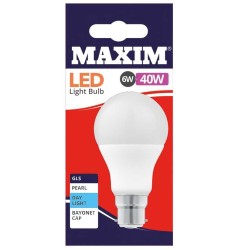 Maxim LED Bayonet Low Energy Light Bulb 6w = 40w GLS Day Light