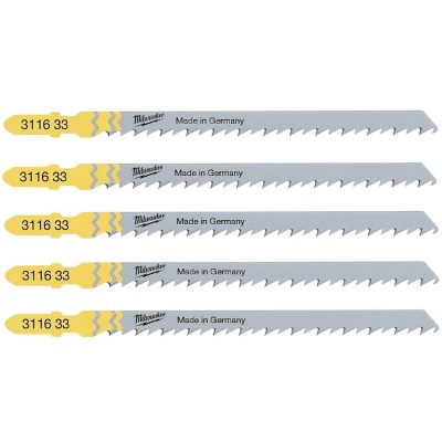 Milwaukee Jigsaw Blade Fast Cutting Wood T344D 4932311633 5pk