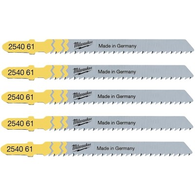 Milwaukee Jigsaw Blade Wood and PVC Plastic Cutting T101B 4932254061 5pk