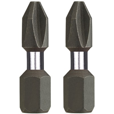 Milwaukee Shockwave Impact Duty PH2 25mm Philips Bit - Twin Pack 4932430852