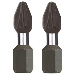 Milwaukee Shockwave Impact Duty PZ1 25mm Pozi Drive Bit Twin Pack 4932430860