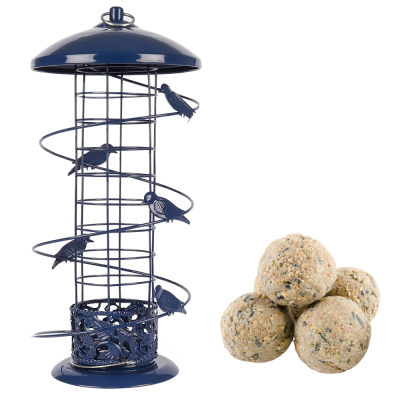 Natures Market Finch Fat Ball Suet Ball Bird Food Feeder Blue BFBF