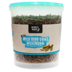 Natures Market Wild Bird Food Dried Mealworms 100g Tub BFMW01