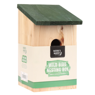 Natures Market Wooden Small Bird Nesting Box BF017