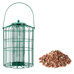 Natures Market Squirrel Guard Nut Peanut Bird Food Feeder Green BF008N