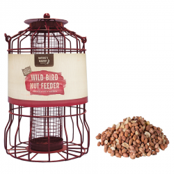 Natures Market Squirrel Guard Nut Peanut Bird Food Feeder Red BF007