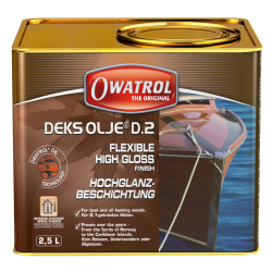 Owatrol D2 D2-2.5 DEKS OLJE Yacht Marine Flexible High Gloss Wood Oil Varnish Finish 2.5 Litre