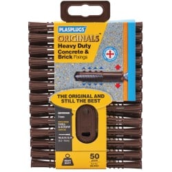 Plasplugs SBJP551 Original Heavy Duty Masonry Wall Plug Fixings 50pk XMS24PLUG4