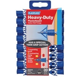 Plasplugs SHCF553 Plasterboard Hollow Wall Fixings Heavy Duty 30pk XMS24PLUG6