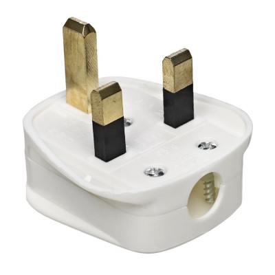 Electric 3 Pin Plug 13 Amp Fused Off White 45110