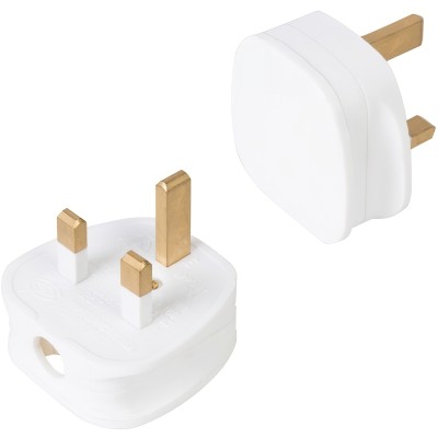 Power Master Electric 3 Pin Plug 13 amp Fused White 654447