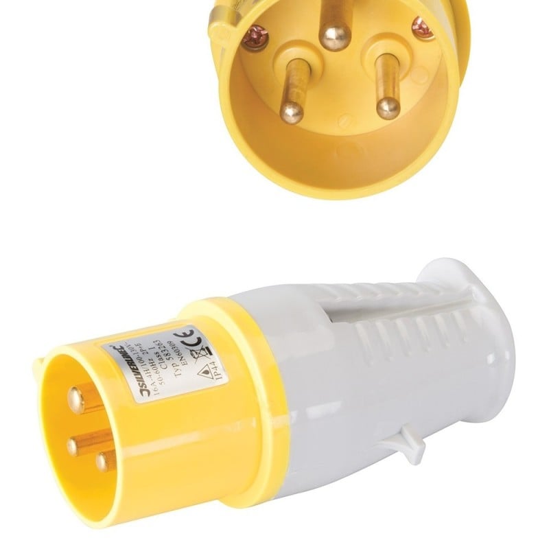 Powermaster 110v Industrial 16 amp Male Plug 110 Volt 583263 Sealants and Tools Direct