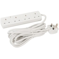 Power Master Electric Extension Lead Cable 4 Socket 5m 756731