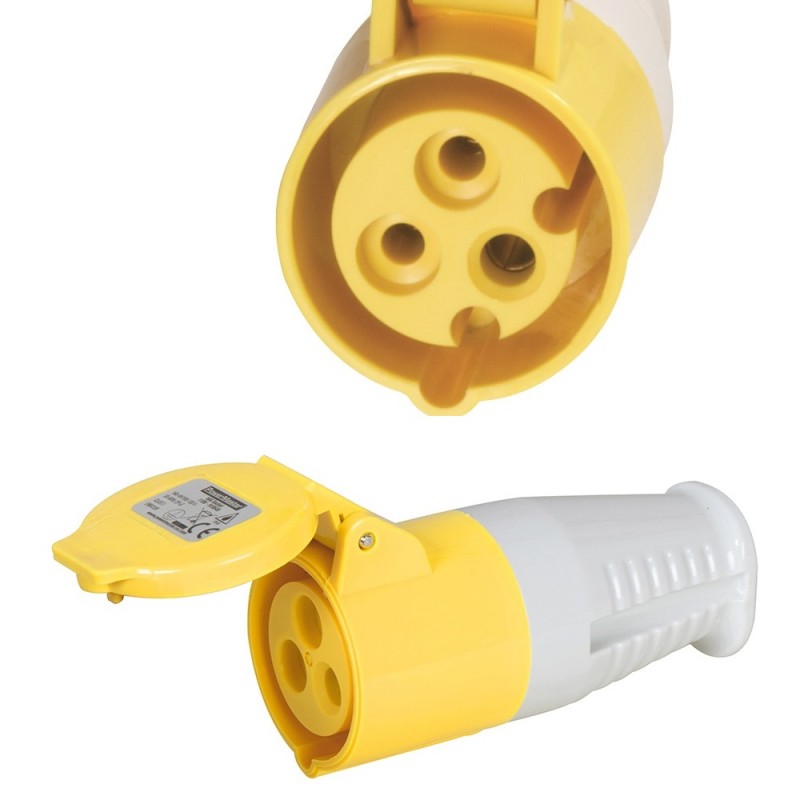 Powermaster 110v Industrial 16 Amp Female Socket 110 Volt 918545 Sealants and Tools Direct