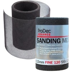 ProDec Advance 120 Grit Sanding Mesh Double Sided 115mm x 5m Roll PASMV120