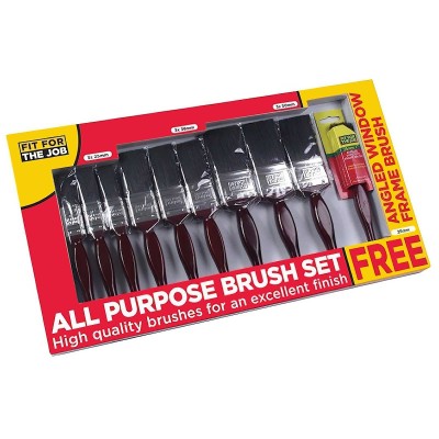 FFTJ All Purpose Frame & Paint Brush 10 Piece Set FFJBSXP