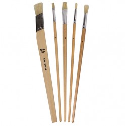 Prodec 5pc Painting Flat Round and Lining Fitch Paint Brush Set PBCR001
