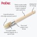 Prodec Pro Pointed Synthetic 15mm to 25mm Round Sash Brush 4pc Set PBSA005