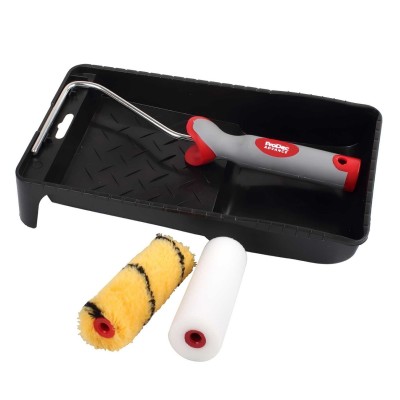 Prodec Advance Mini Emulsion Gloss Paint Sleeve Roller Frame Tray Kit PRRT015