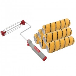 Prodec PRRF021 9 inch Frame Paint Roller Sleeve and Handle 7pc Set