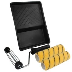 Prodec Twin 9 inch Paint Roller Frame Tray Emulsion Masonry Kit PRRT008